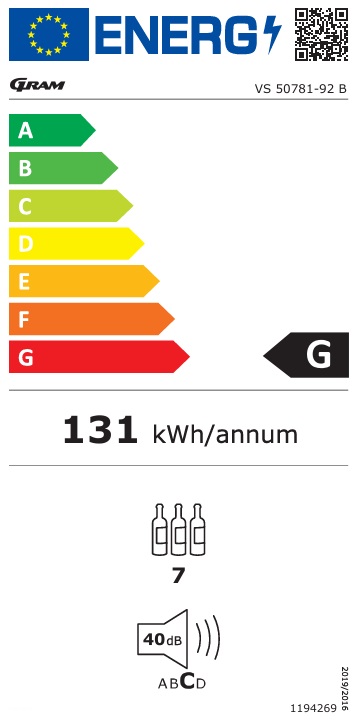 Gram - VS 50781-92 B - UV skydd i glasdörren Gram - VS 50781-92 B - UV skydd i glasdörren